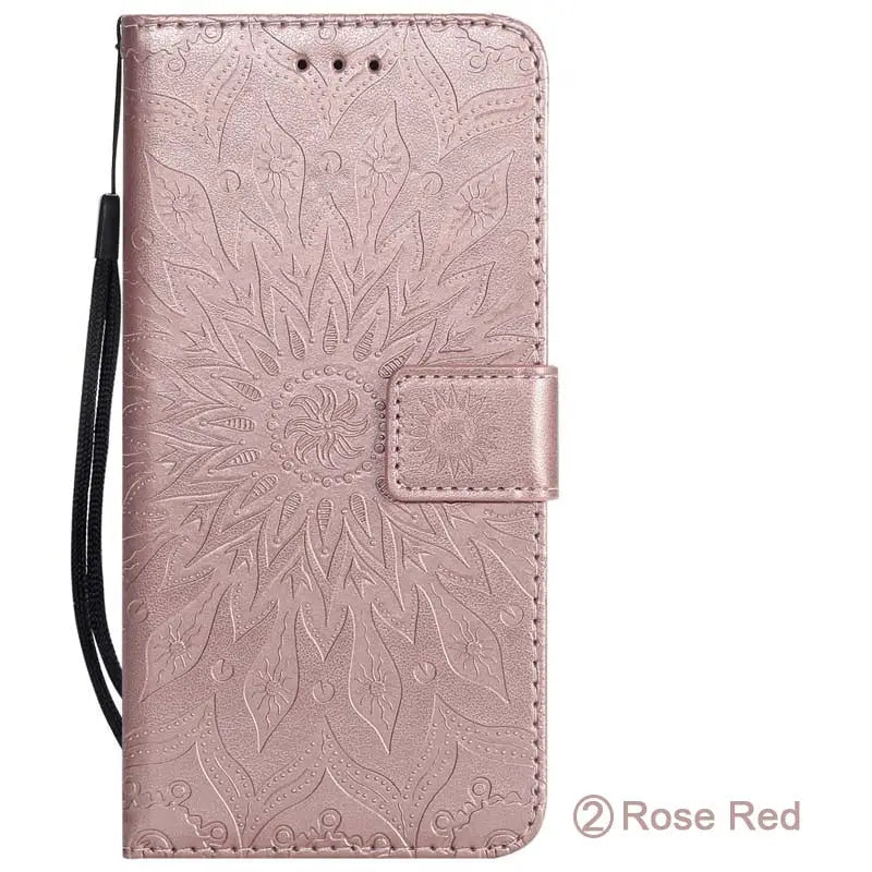 the flower pattern leather wallet case for iphone