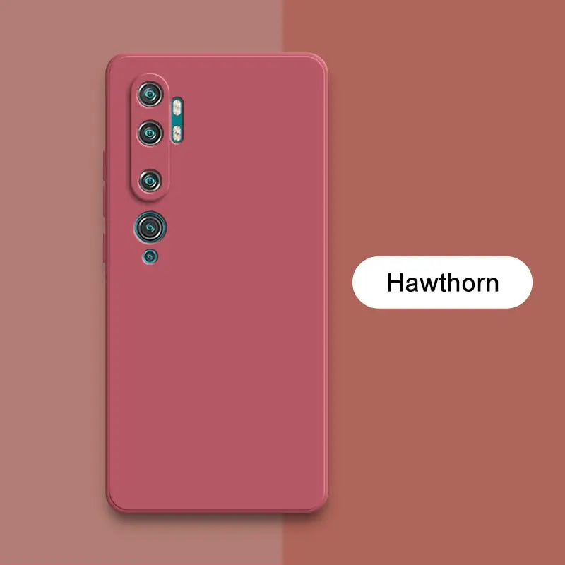 a close up of a pink phone with a text that reads hawthorn