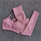 a pair of pink leggings with a hoodie