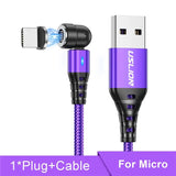 a close up of a purple and black cable connected to a micro usb cable