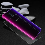 a purple and black phone with a glass screen