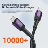 a purple cable with the words,’100’and’100 ’