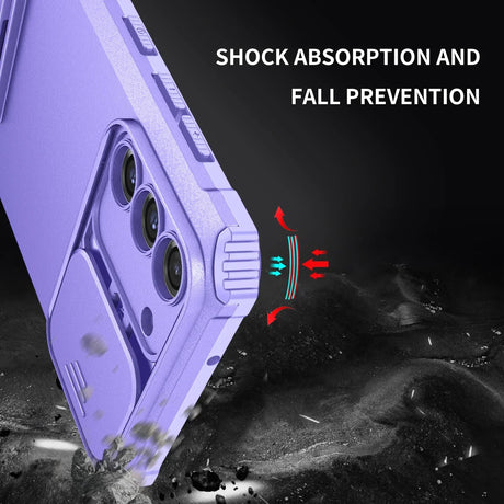 a close up of a purple case with a hole in it