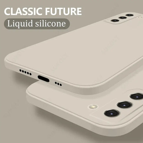 the case is made from a white plastic material