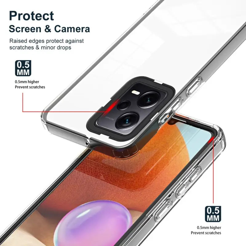 the back of a samsung s10 phone case with a camera lens and a glass screen protector