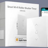 A close up of a smart wifi roller shutter timer with a box