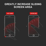 a smartphone screen with the text,’great increase screen size ’