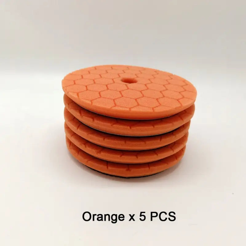 orange round plastic buttons