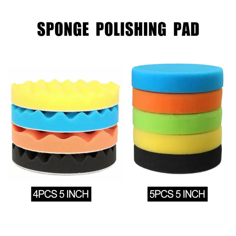 a close up of a stack of sponge polishing pads
