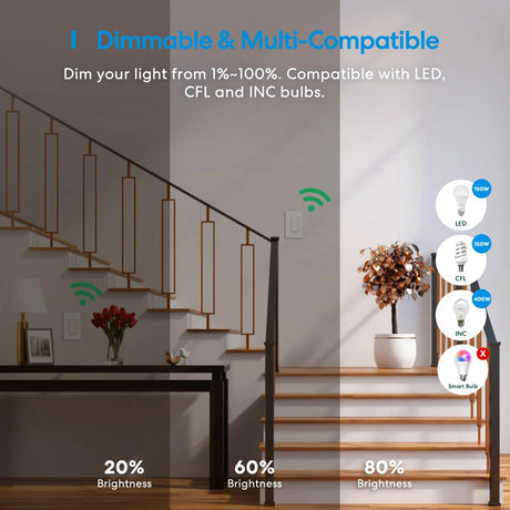 a close up of a staircase with a light on and a remote control