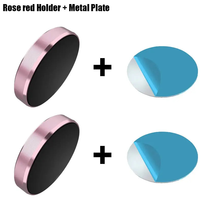a close up of three different colors of metal plates