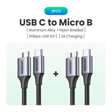 A close up of two cables connected to a usb cable