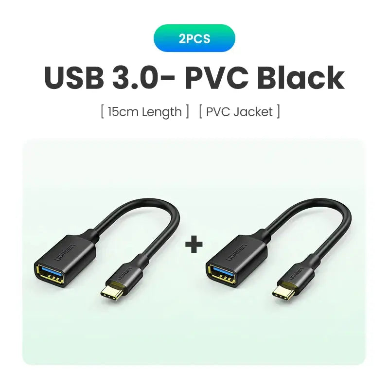 A close up of two cables connected to each other with the text usb 3 0 - pv black