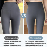 a close up of two pictures of a woman in tight pants