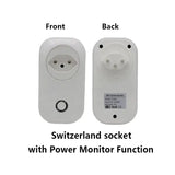 A close up of two white power outlets with a white background