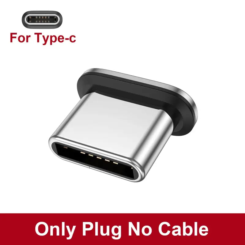 a close up of a type c adapter with a red background