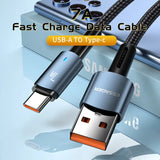 a close up of a usb to typec cable connected to a phone