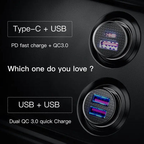 a close up of two different types of usb charger