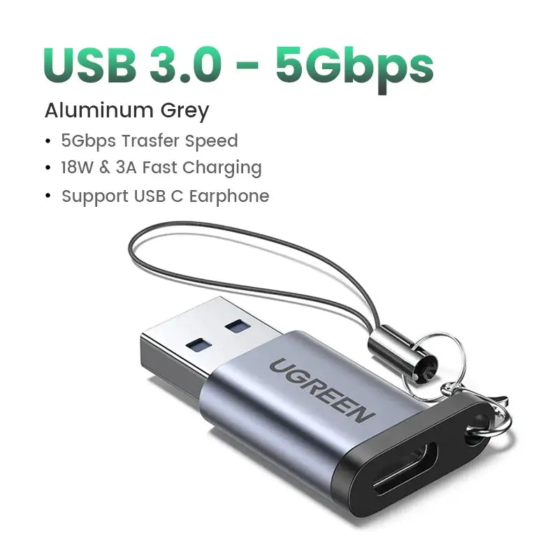 a close up of a usb 3 0 - 5gbps with a key chain