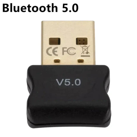 A close up of a usb adapter with a bluetooth 5 0