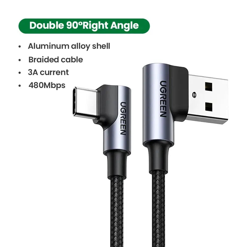 A close up of a usb cable with a cable attached