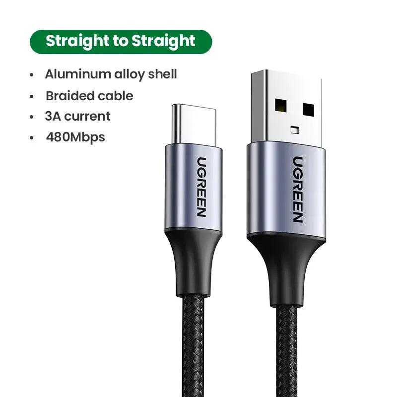 A close up of a usb cable with a cable attached