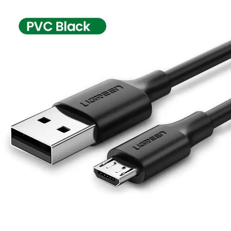 A close up of a usb cable with a black cord