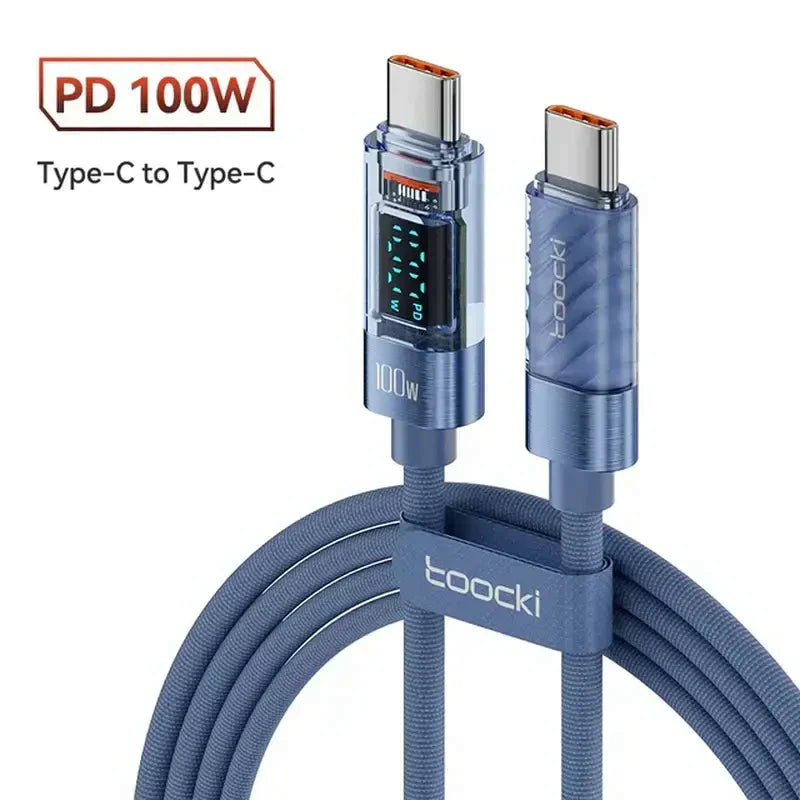 a close up of a usb cable with a blue cable