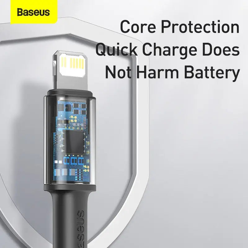 a close up of a usb cable connected to a charger