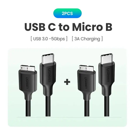 A close up of a usb cable connected to a micro b