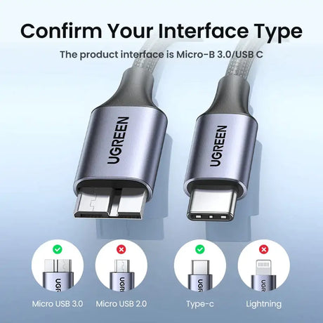 A close up of a usb cable connected to a micro - usb cable