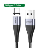 a close up of a usb cable with a type - c cable attached