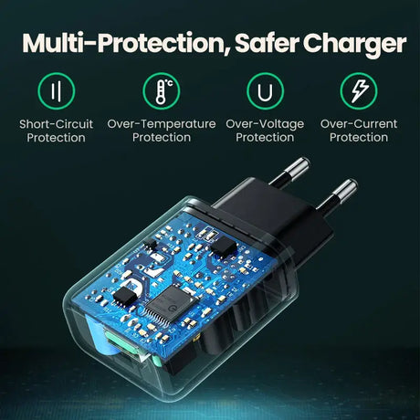 A close up of a usb charger with multiple components