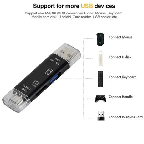 a close up of a usb device with a key and other items