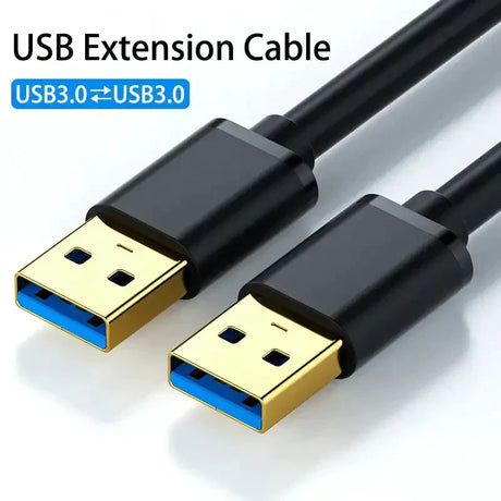 a close up of a usb extension cable with a gold plated connector