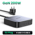 A close up of a usb hub with a cable connected to it