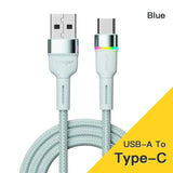 a close up of a usb - a to type - c cable with a yellow background