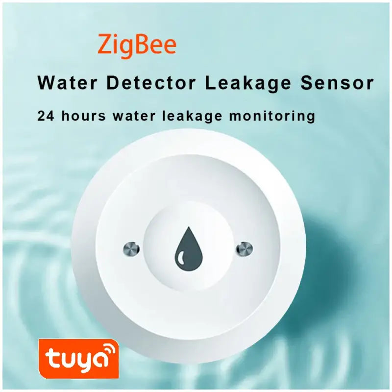 a close up of a water detector with a water leak sensor