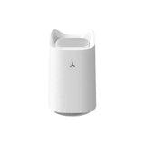 a close up of a white air purifier on a white background