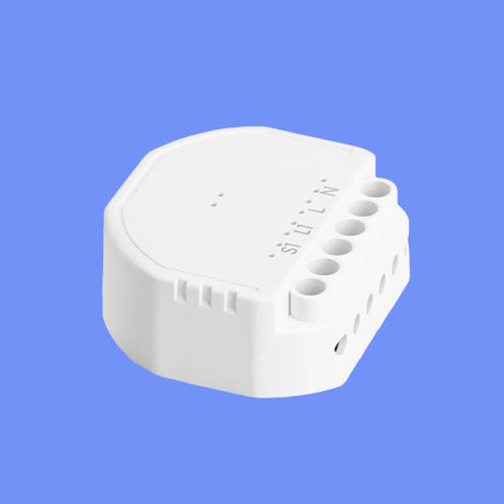 a close up of a white apple homekit with a white background