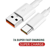 a white usb cable with the words super charge