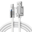 the white usb cable is connected to a white cable