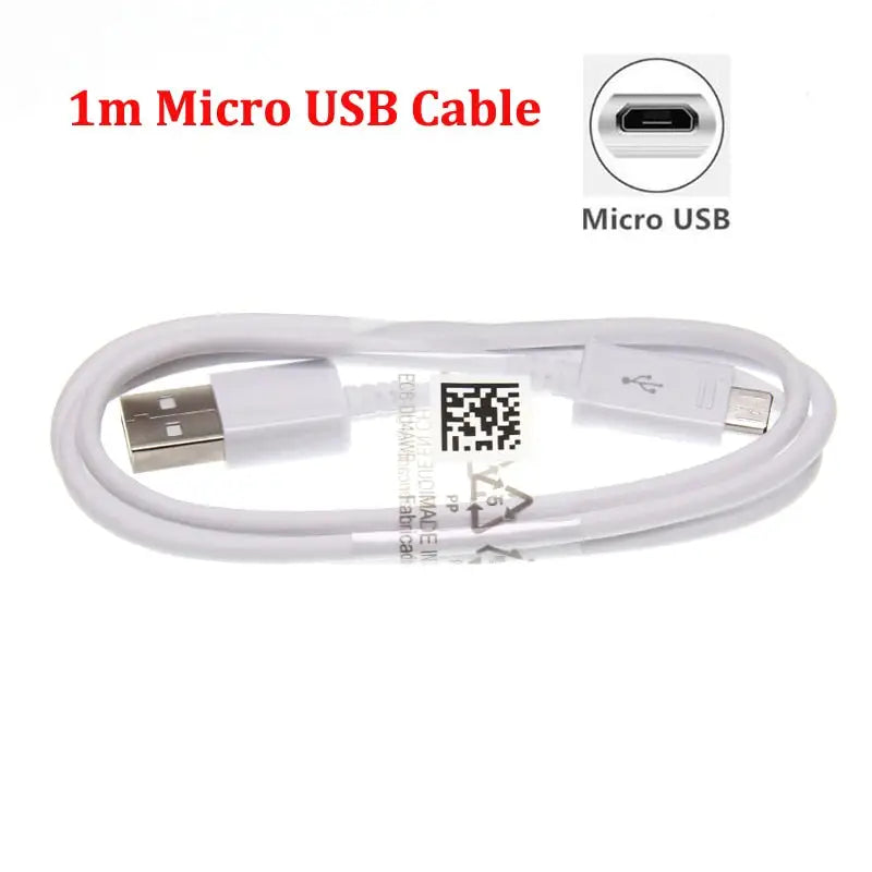 a close up of a white usb cable connected to a micro usb