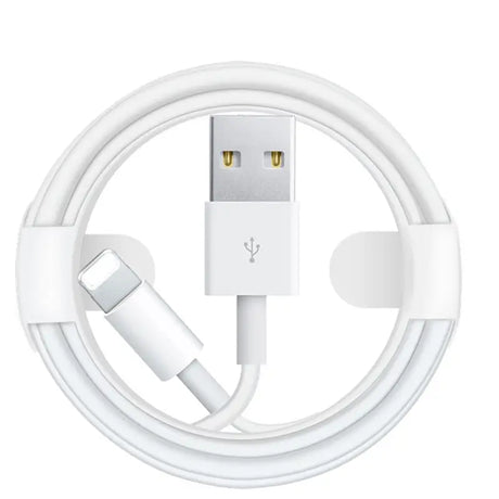 the usb cable connected to an iphone