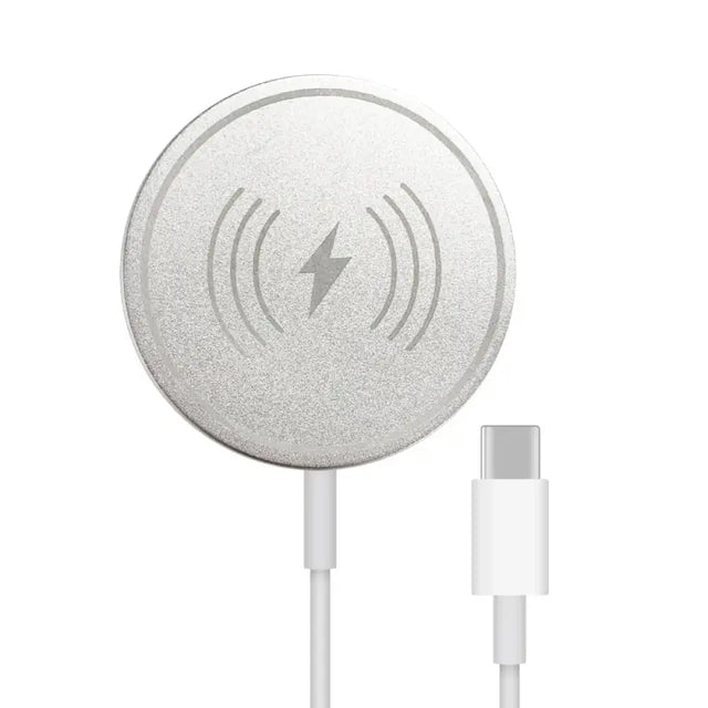 a close up of a white charger with a lightning plug attached