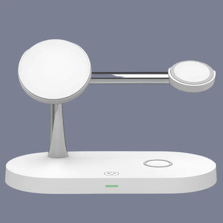 a close up of a white device with a mirror on it