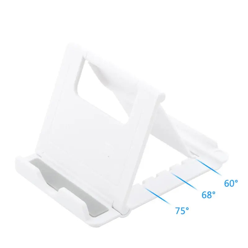 a close up of a white plastic holder with a white handle