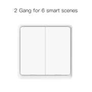 A close up of a white light switch with two gangs