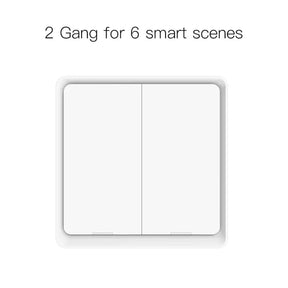 A close up of a white light switch with two gangs