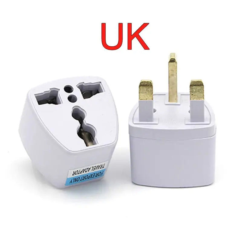 a close up of a white plug with a uk sign on it